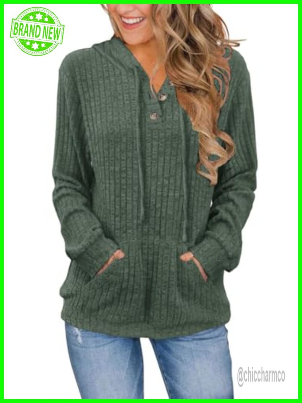 Women's Long Sleeve Hoodie Sweatshirt Tunic Pullover with Pockets